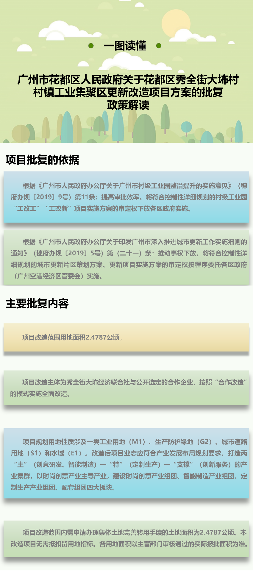《黄色直播
关于花都区秀全街大村村镇工业集聚区更新改造项目方案》图文解读.png