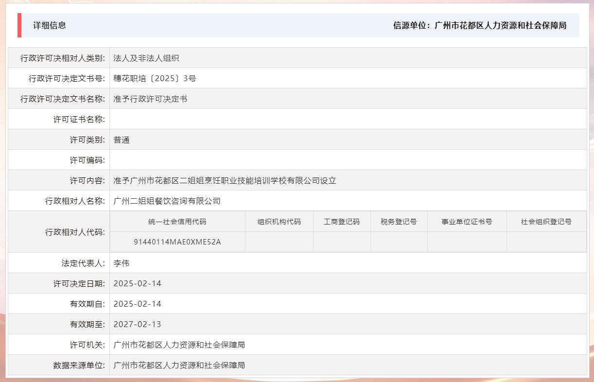 2.14准予广州市花都区二姐姐烹饪职业技能培训学校有限公司设立.jpg